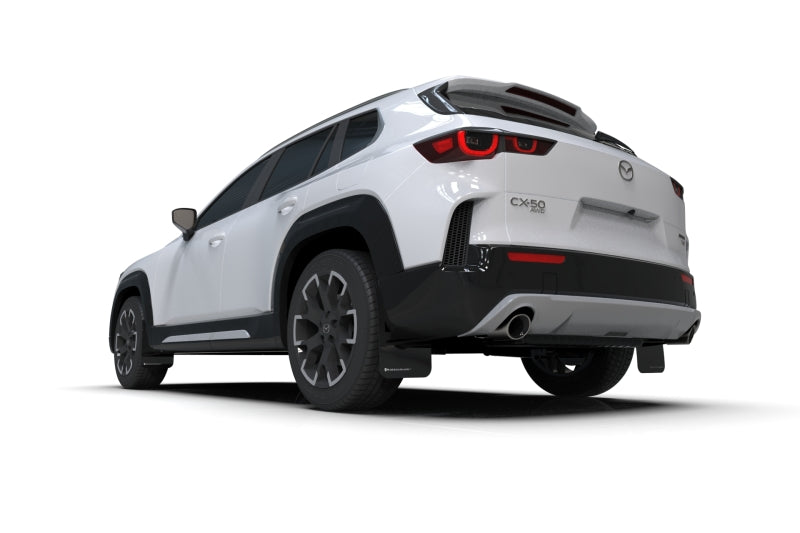 Rally Armor 23-25 Mazda CX-50 (Will Not Fit CX-5) Black UR Mud Flap W/Grey Logo Rally Armor Mud Flaps  AXOPROS
