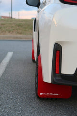 Rally Armor 23-25 Toyota GR Corolla Red UR Mud Flap w/White Logo Rally Armor Mud Flaps  AXOPROS