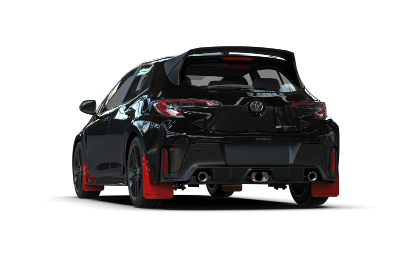 Rally Armor 23-25 Toyota GR Corolla Red UR Mud Flap w/White Logo Rally Armor Mud Flaps  AXOPROS