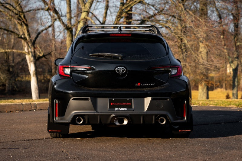 Rally Armor 23-25 Toyota GR Corolla Red UR Mud Flap w/White Logo Rally Armor Mud Flaps  AXOPROS