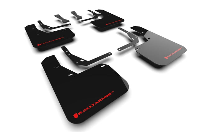 Rally Armor 2024 Hyundai Kona N Line Black UR Mud Flap - Red Logo Rally Armor Mud Flaps  AXOPROS