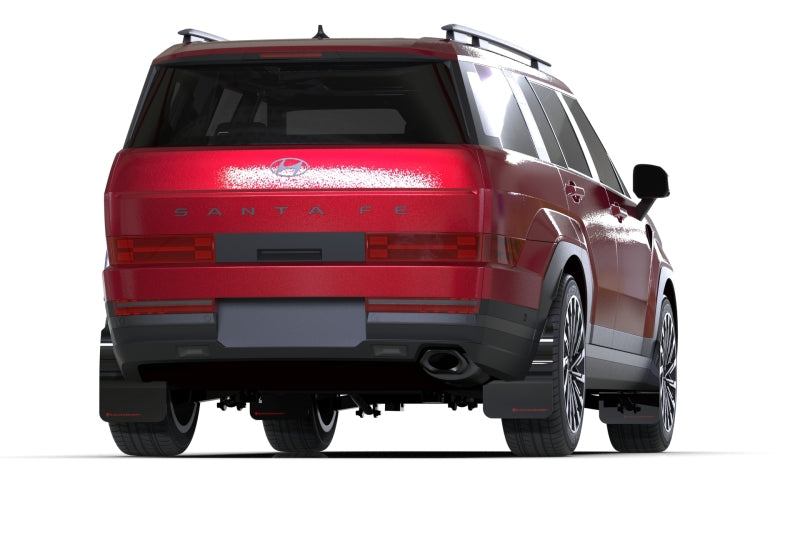 Rally Armor 24-25 Hyundai Santa Fe Black Mud Flap w/Dark Grey Logo Rally Armor Mud Flaps  AXOPROS