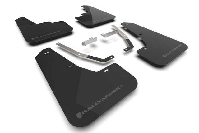 Rally Armor 24-25 Subaru Crosstrek Black UR Mud Flap Grey Logo Rally Armor Mud Flaps  AXOPROS