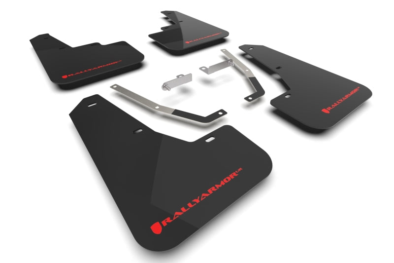 Rally Armor 2024 Subaru Crosstrek Black UR Mud Flap Red Logo Rally Armor Mud Flaps  AXOPROS