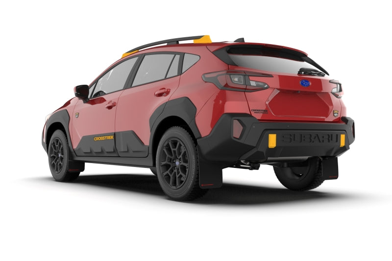 Rally Armor 24-25 Subaru Crosstrek (Wilderness Only) Black UR Mud Flap W/Grey Logo-No Drilling Req Rally Armor Mud Flaps  AXOPROS