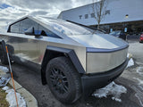 Rally Armor 2024 Tesla Cybertruck Black UR Mud Flap Metallic Black Logo Rally Armor Mud Flaps  AXOPROS