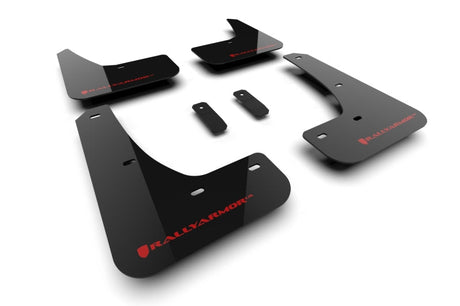 Rally Armor 2024 Tesla Model 3 Highland Black UR Mud Flap Red Logo Rally Armor Mud Flaps  AXOPROS