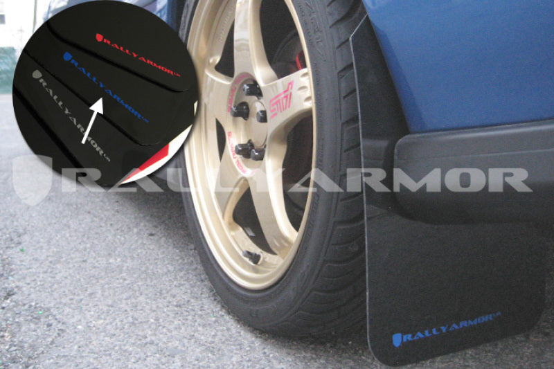Rally Armor 93-01 Subaru Impreza RS Black UR Mud Flap w/ Blue Logo Rally Armor Mud Flaps  AXOPROS