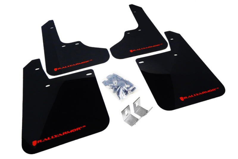 Rally Armor 93-01 Subaru Impreza RS Black UR Mud Flap w/ Red Logo Rally Armor Mud Flaps  AXOPROS
