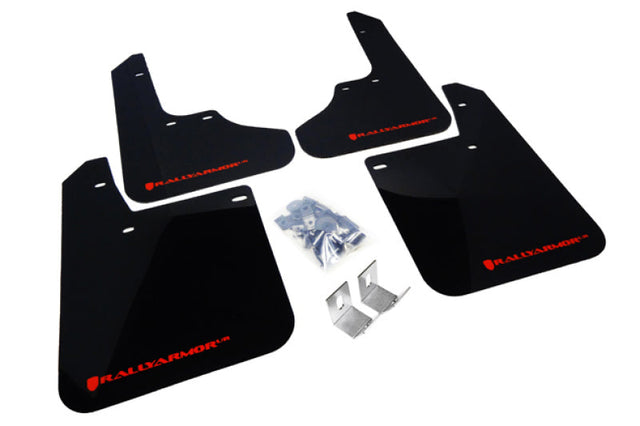 Rally Armor 93-01 Subaru Impreza RS Black UR Mud Flap w/ Red Logo Rally Armor Mud Flaps  AXOPROS