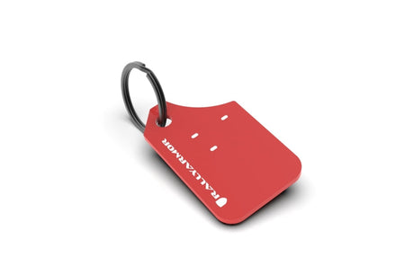 Rally Armor Mini UR Mud Flap Keychain - Red w/ White Logo Rally Armor Keychains  AXOPROS
