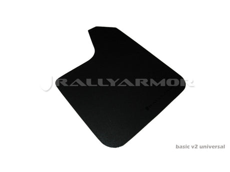 Rally Armor Universal Fit (No Hardware) Basic Black Mud Flap w/ Black Logo Rally Armor Mud Flaps  AXOPROS