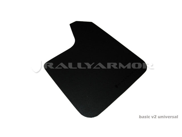 Rally Armor Universal Fit (No Hardware) Basic Black Mud Flap w/ Black Logo Rally Armor Mud Flaps  AXOPROS