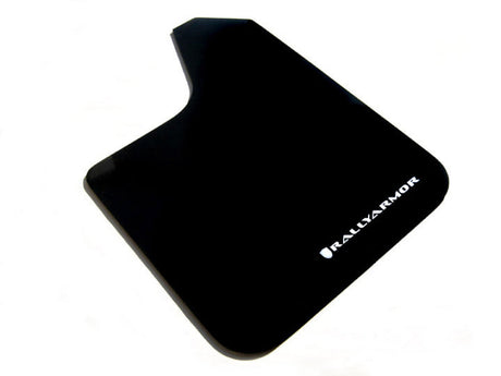 Rally Armor Universal Fit (No Hardware) Basic Black Mud Flap w/ Red Logo Rally Armor Mud Flaps  AXOPROS