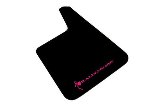 Rally Armor Universal Fit (No Hardware) Basic Plus Black Mud Flap w/ Red Logo Rally Armor Mud Flaps  AXOPROS