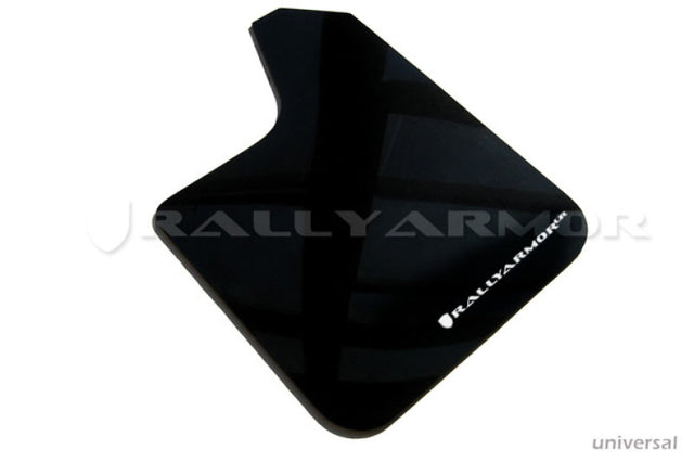 Rally Armor Universal Fit (No Hardware) Black UR Mud Flap w/ White Logo Rally Armor Mud Flaps  AXOPROS