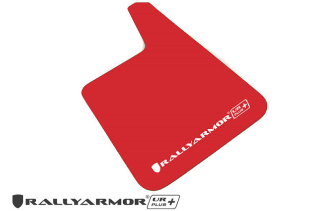 Rally Armor Universal Fit (No Hardware) UR Plus Red UR Mud Flap w/ White Logo Rally Armor Mud Flaps  AXOPROS