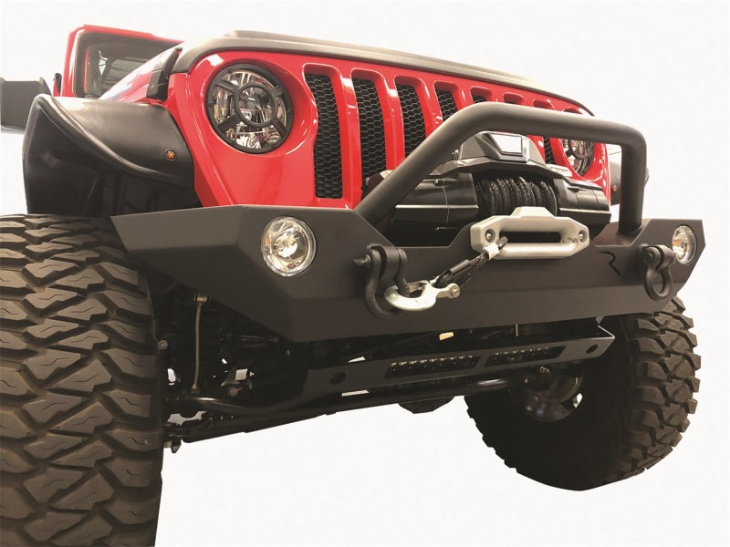 Rampage 07-22 Jeep Wrangler JL/JK & 20-22 Gladiator JT Rock Rage Front Bumper - Black Rampage Bumpers - Steel  AXOPROS