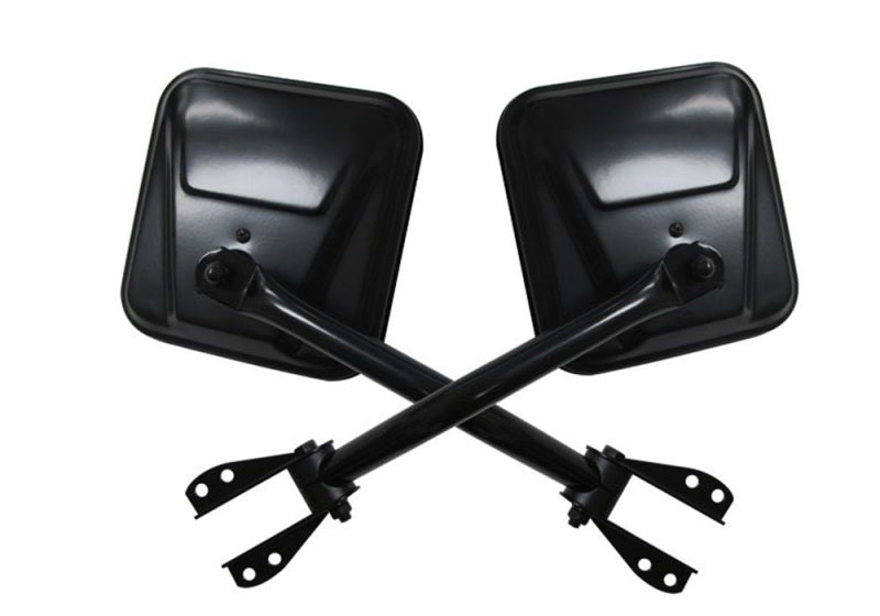 Rampage 1955-1983 Jeep CJ5 Side Mirrors - Black Rampage Side Mirrors  AXOPROS