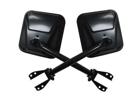 Rampage 1955-1983 Jeep CJ5 Side Mirrors - Black Rampage Side Mirrors  AXOPROS