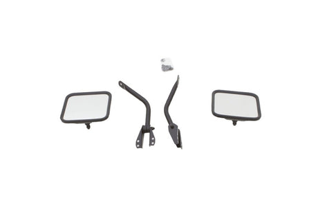 Rampage 1955-1983 Jeep CJ5 Side Mirrors - Black Rampage Side Mirrors  AXOPROS