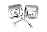 Rampage 1955-1983 Jeep CJ5 Side Mirrors - Stainless Rampage Side Mirrors  AXOPROS