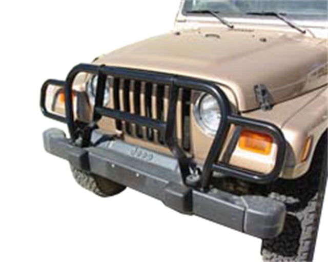 Rampage 1987-1995 Jeep Wrangler(YJ) Headlight Euro Grill Guard - Black Rampage Grilles  AXOPROS