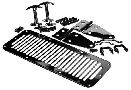 Rampage 1987-1995 Jeep Wrangler(YJ) Hood Set - Black Rampage Hood Vents  AXOPROS