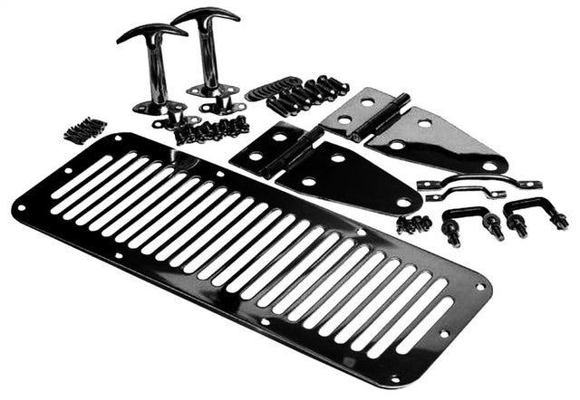 Rampage 1987-1995 Jeep Wrangler(YJ) Hood Set - Black Rampage Hood Vents  AXOPROS