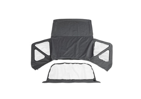 Rampage 1988-1994 Geo Tracker Soft Top OEM Replacement - Black Denim Rampage Soft Tops  AXOPROS