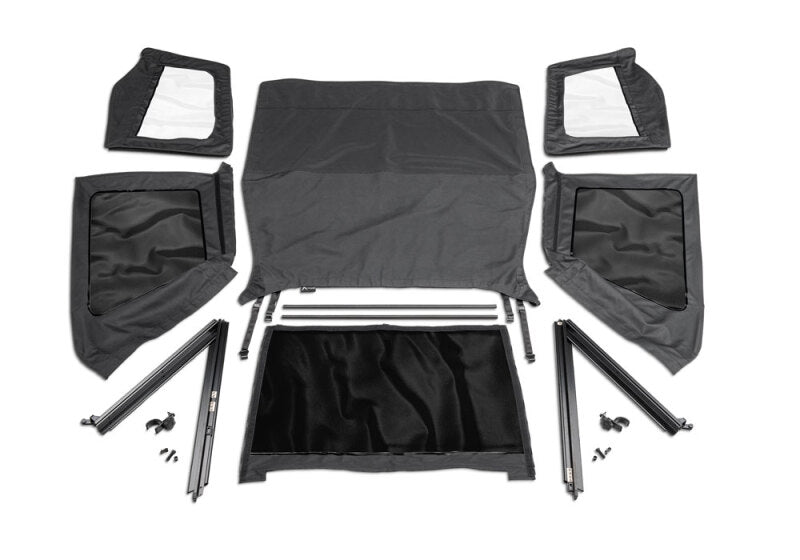 Rampage 1992-1995 Jeep Wrangler(YJ) Frameless Soft Top Kit - Black Diamond Rampage Soft Tops  AXOPROS