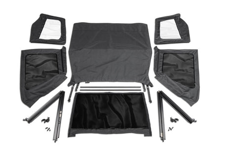 Rampage 1992-1995 Jeep Wrangler(YJ) Frameless Soft Top Kit - Black Diamond Rampage Soft Tops  AXOPROS