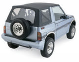 Rampage 1995-1998 Geo Tracker Soft Top OEM Replacement - Black Denim Rampage Soft Tops  AXOPROS