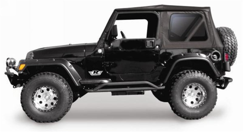 Rampage 1997-2006 Jeep Wrangler(TJ) Complete Top - Black Diamond Rampage Soft Tops  AXOPROS