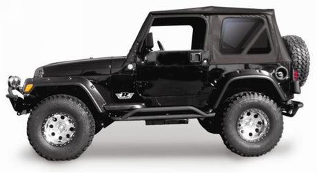 Rampage 1997-2006 Jeep Wrangler(TJ) Complete Top - Black Diamond Rampage Soft Tops  AXOPROS