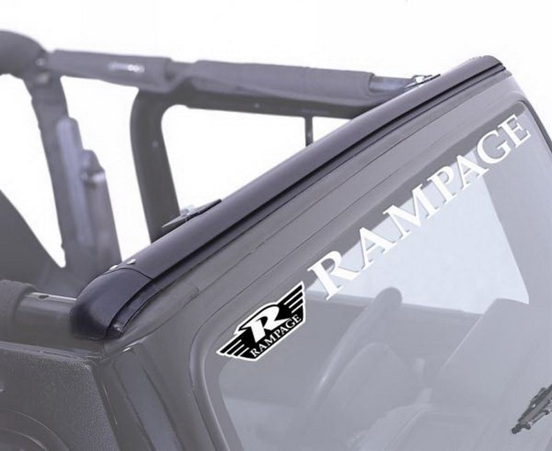 Rampage 1997-2006 Jeep Wrangler(TJ) Windshield Channel - Black Rampage Soft Tops  AXOPROS