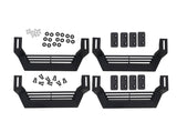 Rampage 1999-2019 Jeep Rock Rail Short Step Universal 4 Piece Set - Black Rampage Side Steps  AXOPROS
