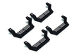 Rampage 1999-2019 Jeep Rock Rail Short Step Universal 4 Piece Set - Black Rampage Side Steps  AXOPROS