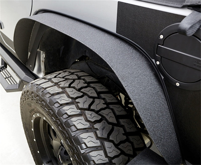 Rampage 2007-2018 Jeep Wrangler(JK) Steel Fender Flares - Slim - Black Rampage Fender Flares  AXOPROS