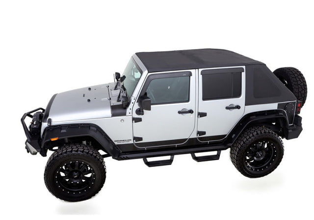 Rampage 2007-2018 Jeep Wrangler(JK) Unlimited Trailview Fastback - Black Diamond Rampage Soft Tops  AXOPROS