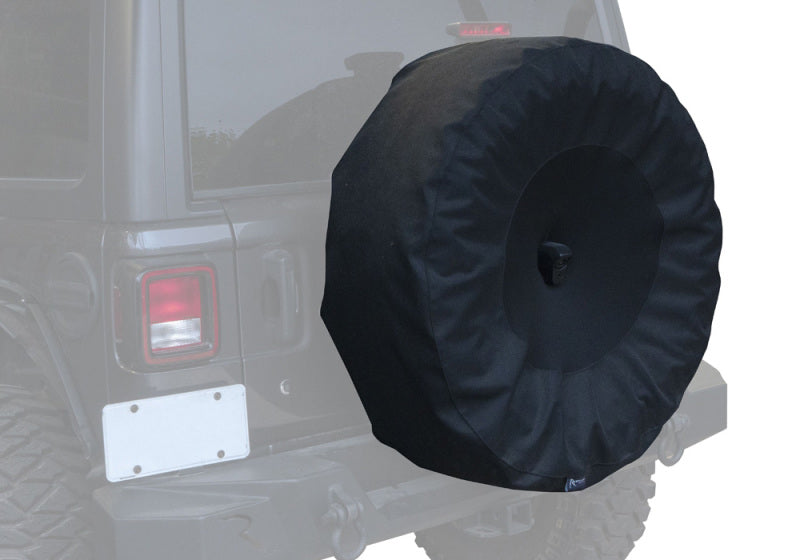 Rampage 2018-2019 Jeep Wrangler(JL) Sport 2-Door Tire Cover w/Cam Slot 33in -35in - Black Rampage Car Covers  AXOPROS