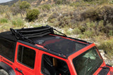 Rampage 2018-2019 Jeep Wrangler(JL) Unlimited Sport 4-Door Mesh Shade Top - Extended - Black Rampage Soft Tops  AXOPROS