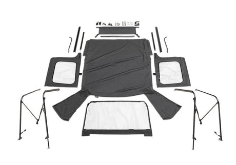 Rampage 86-95 Jeep Wrangler CJ7/YJ Complete Top - Black Diamond Rampage Soft Tops  AXOPROS