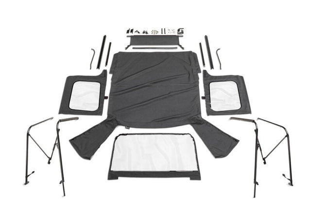 Rampage 86-95 Jeep Wrangler CJ7/YJ Complete Top - Black Diamond Rampage Soft Tops  AXOPROS