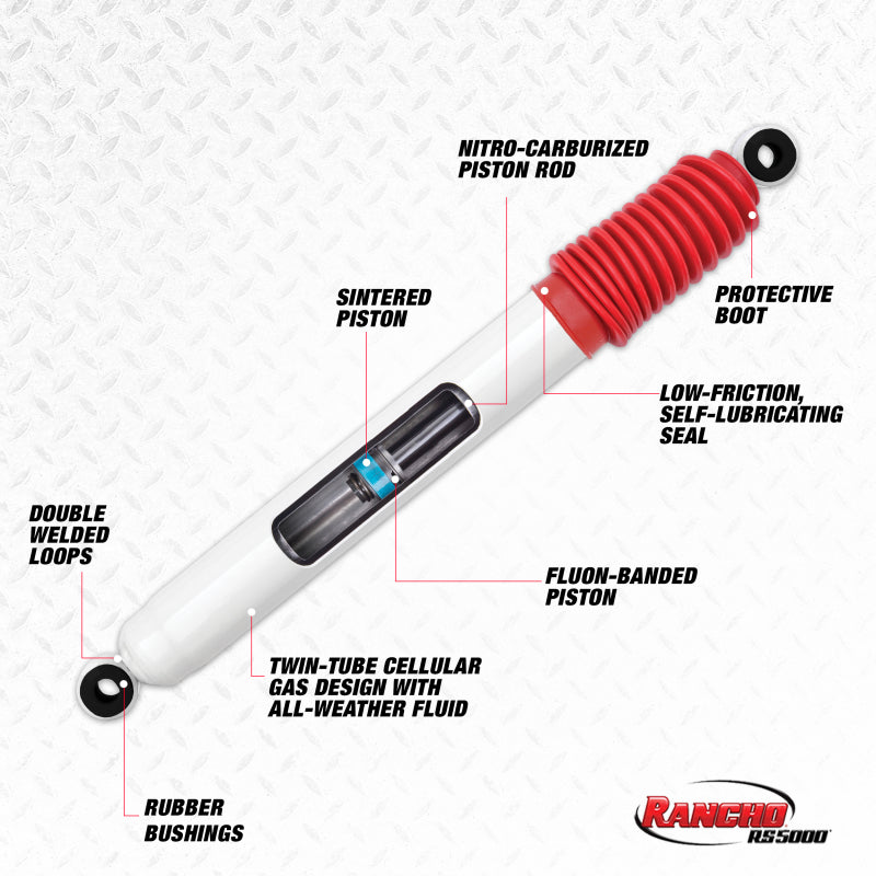 Rancho 18-20 Jeep Wrangler Front RS5000 Steering Stabilizer Rancho Steering Stabilizer  AXOPROS
