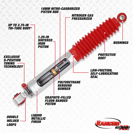 Rancho 86-95 Toyota 4Runner Front RS9000XL Shock Rancho Shocks and Struts  AXOPROS