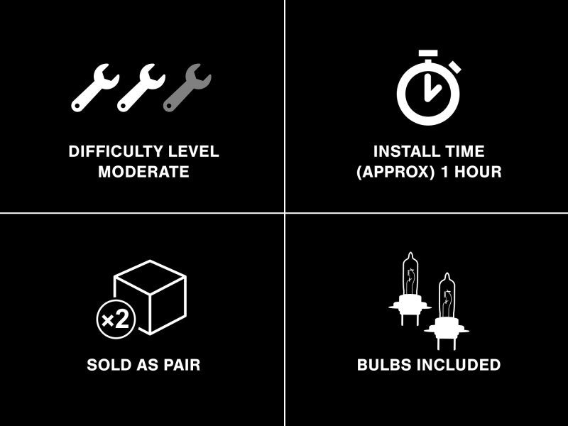 Raxiom 05-09 Ford Mustang w/ Halogen LED Halo Prjctr Headlights-Blk Hsng(Smoked Lens Exclude GT500) Raxiom Headlights  AXOPROS