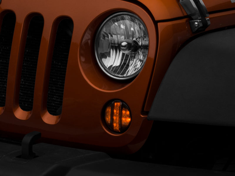 Raxiom 07-18 Jeep Wrangler JK Axial Series LED Front Turn Signals (Smoked) Raxiom Headlights  AXOPROS
