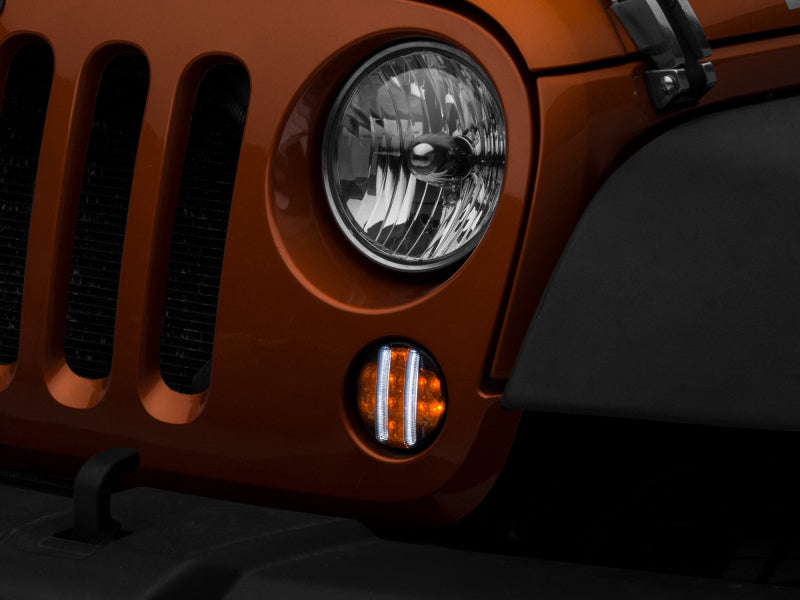 Raxiom 07-18 Jeep Wrangler JK Axial Series LED Front Turn Signals (Smoked) Raxiom Headlights  AXOPROS