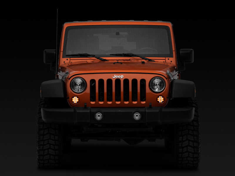 Raxiom 07-18 Jeep Wrangler JK Axial Series LED Front Turn Signals (Smoked) Raxiom Headlights  AXOPROS